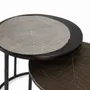 Tables basses - Lot de deux tables d'angle rondes avec plateau en métal - GINER Y COLOMER