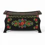 Boîtes de rangement - Coffre en bois de manguier noir avec détails peints à la main - GINER Y COLOMER