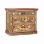 Commodes - Commode à trois tiroirs en bois de manguier peint à la main - GINER Y COLOMER
