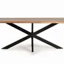 Dining Tables - Dining table in natural acacia wood and black metal legs - GINER Y COLOMER