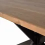 Dining Tables - Dining table in natural acacia wood and black metal legs - GINER Y COLOMER