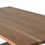 Dining Tables - Dining table in natural acacia wood and black metal legs - GINER Y COLOMER