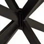Dining Tables - Dining table in natural acacia wood and black metal legs - GINER Y COLOMER