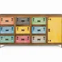Sideboards - 9-drawer sideboard in multicolor solid wood - GINER Y COLOMER