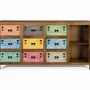 Sideboards - 9-drawer sideboard in multicolor solid wood - GINER Y COLOMER