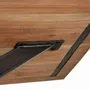 Dining Tables - Dining table in natural acacia wood and black metal legs - GINER Y COLOMER