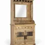 Sideboards - Mango wood wine rack with central mirror - GINER Y COLOMER