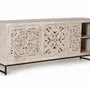 Buffets - Buffet en manguier et pieds en métal blanc vieilli - GINER Y COLOMER