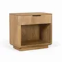 Night tables - Mango wood bedside table with rounded corners - GINER Y COLOMER