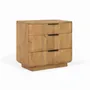 Night tables - Mango wood bedside table with rounded corners - GINER Y COLOMER