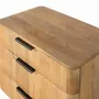 Night tables - Mango wood bedside table with rounded corners - GINER Y COLOMER