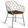 Armchairs - Set of 4 rattan armchairs and metal legs - GINER Y COLOMER