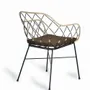 Armchairs - Set of 4 rattan armchairs and metal legs - GINER Y COLOMER