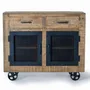 Sideboards - Sideboard in mango wood and natural metal - GINER Y COLOMER