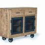 Sideboards - Sideboard in mango wood and natural metal - GINER Y COLOMER