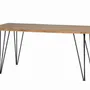 Tables Salle à Manger - Table à manger en bois d'acacia naturel et pieds en métal 10 places - GINER Y COLOMER