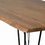 Tables Salle à Manger - Table à manger en bois d'acacia naturel et pieds en métal 10 places - GINER Y COLOMER