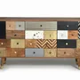 Sideboards - Sideboard in mango wood and multicolored details - GINER Y COLOMER