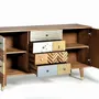 Sideboards - Sideboard in mango wood and multicolored details - GINER Y COLOMER