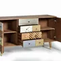 Sideboards - Sideboard in mango wood and multicolored details - GINER Y COLOMER