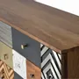 Sideboards - Sideboard in mango wood and multicolored details - GINER Y COLOMER