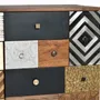 Sideboards - Sideboard in mango wood and multicolored details - GINER Y COLOMER