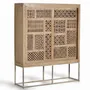 Sideboards - Showcase in teak wood and natural-colored metal legs - GINER Y COLOMER