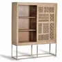 Sideboards - Showcase in teak wood and natural-colored metal legs - GINER Y COLOMER