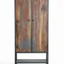 Buffets - Vitrine en bois recyclé et pieds en métal multicolore - GINER Y COLOMER