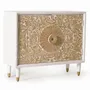 Sideboards - Sideboard in white mango wood and gold details - GINER Y COLOMER