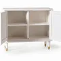 Sideboards - Sideboard in white mango wood and gold details - GINER Y COLOMER