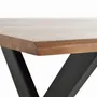 Tables Salle à Manger - Table en bois d'acacia et pieds en métal couleur naturelle - GINER Y COLOMER