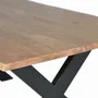 Tables Salle à Manger - Table en bois d'acacia et pieds en métal couleur naturelle - GINER Y COLOMER