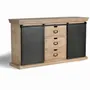 Sideboards - Industrial sideboard in mango wood and black metal details - GINER Y COLOMER