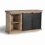 Sideboards - Industrial sideboard in mango wood and black metal details - GINER Y COLOMER