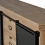 Sideboards - Industrial sideboard in mango wood and black metal details - GINER Y COLOMER