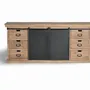 Sideboards - Sideboard with 6 drawers and 2 doors in mango wood and metal - GINER Y COLOMER