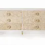 Chests of drawers - White mango wood chest of drawers with gold details - GINER Y COLOMER