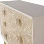Chests of drawers - White mango wood chest of drawers with gold details - GINER Y COLOMER