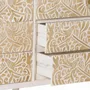 Chests of drawers - White mango wood chest of drawers with gold details - GINER Y COLOMER