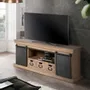 TV stands - TV cabinet in mango wood and legs in natural and gray metal - GINER Y COLOMER