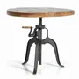 Tables Salle à Manger - Table à manger en bois d'acacia naturel et pieds en métal noir - GINER Y COLOMER