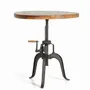 Tables Salle à Manger - Table à manger en bois d'acacia naturel et pieds en métal noir - GINER Y COLOMER