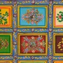 Chests of drawers - Mango wood chest of drawers with hand-painted multi-colored details - GINER Y COLOMER