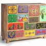Chests of drawers - Multicolored chest of drawers in hand-painted mango wood - GINER Y COLOMER