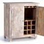 Buffets - Meuble bar en manguier blanc vieilli - GINER Y COLOMER