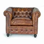 Armchairs - Chester armchair in natural leather - GINER Y COLOMER