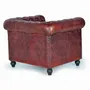 Armchairs - "Chester" armchair in quilted brown leather - GINER Y COLOMER