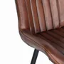 Chairs - Set of 2 chairs in brown leather and metal - GINER Y COLOMER