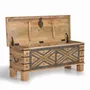 Storage boxes - Mango wood chest and natural-colored metal details - GINER Y COLOMER